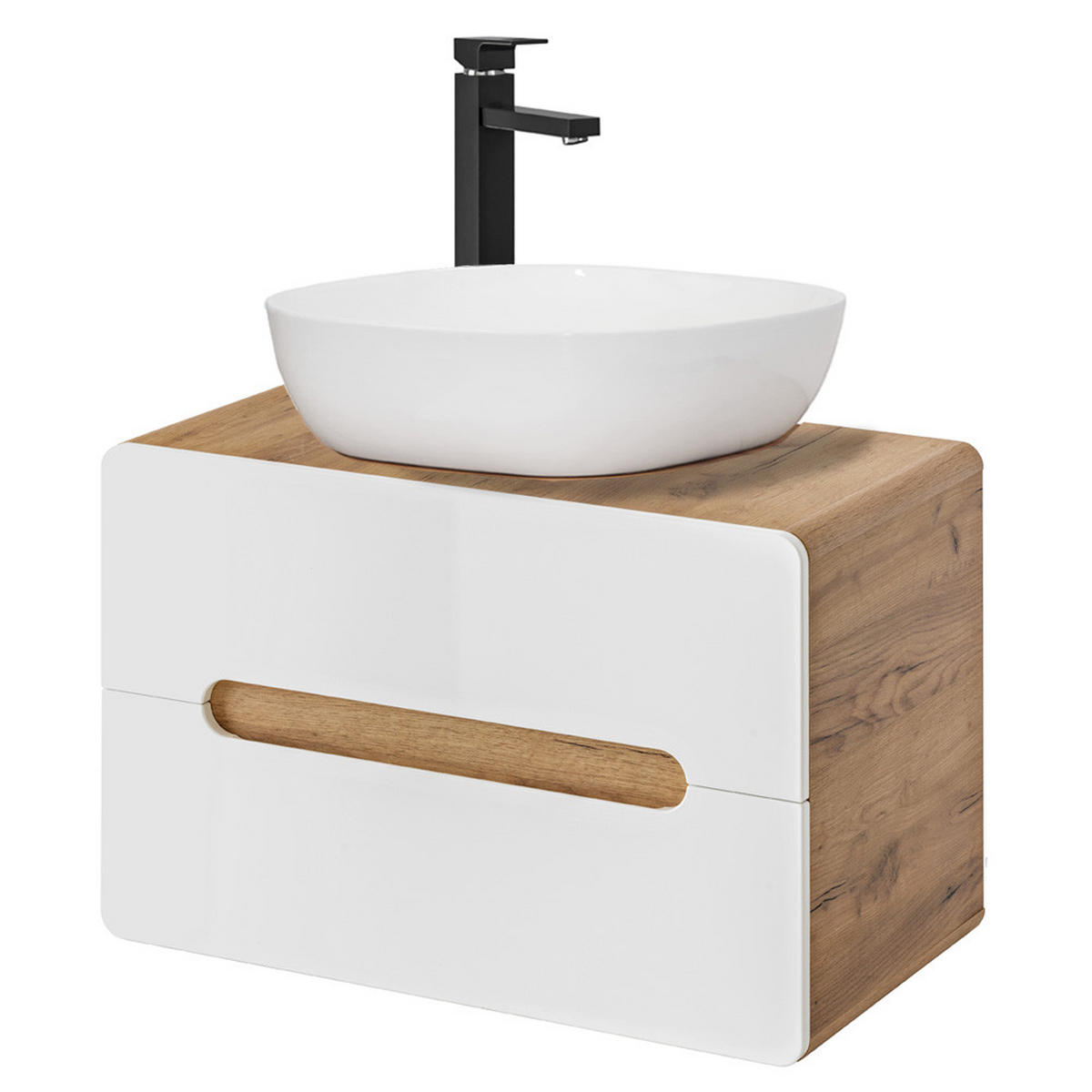 WASCHTISCH Luton-56 - Weiß, Holzwerkstoff (80/68/46cm) - Lomado