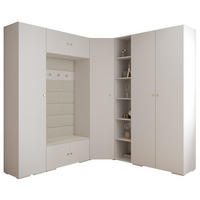 GARDEROBEN-SET 236,7/231,7/47 - Beige/Goldfarben, Holz/Kunststoff (181.7/236.7/47cm) - Abiks Möbel