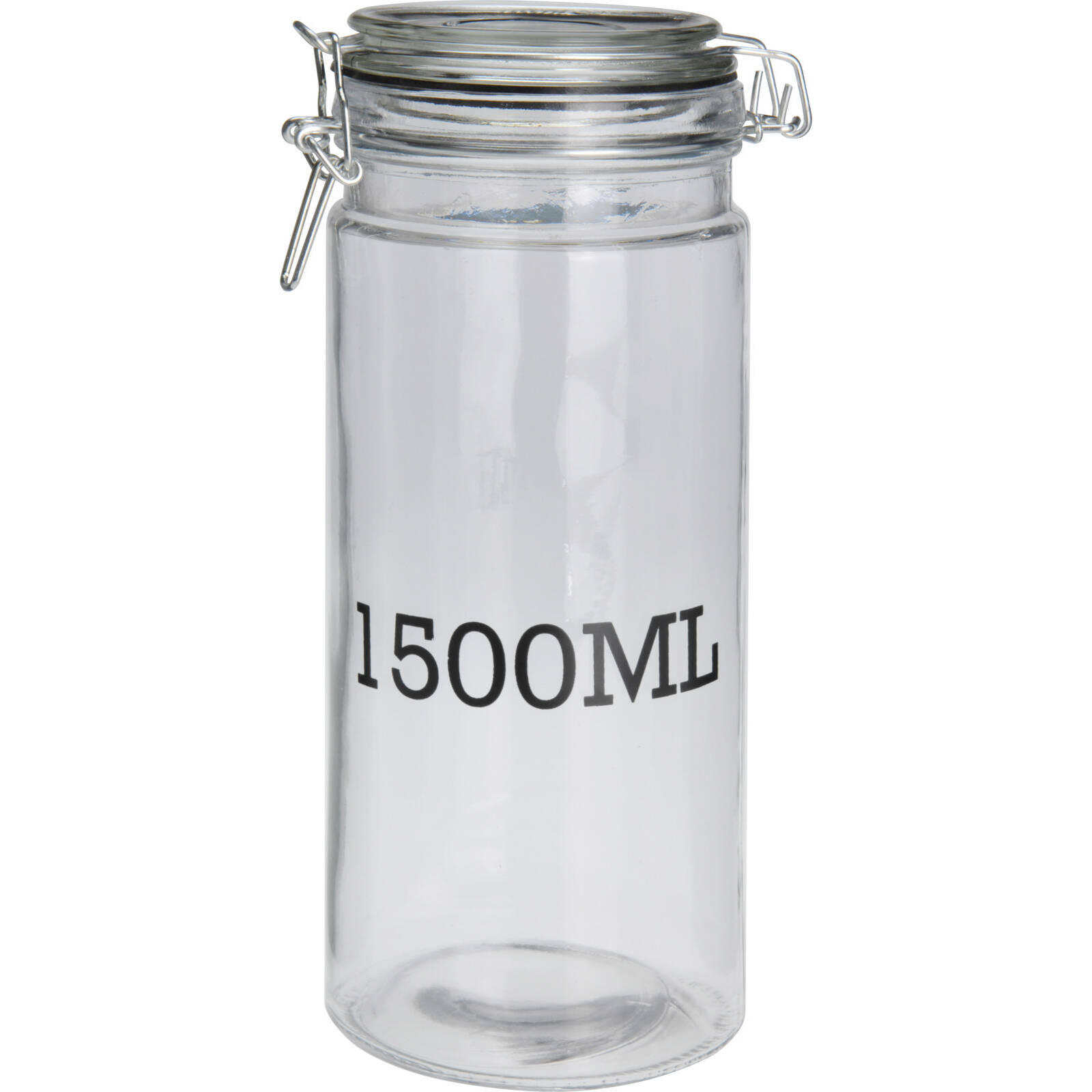GLASBEHÄLTER mit Deckel 1500 ml - Transparent, Glas (10/25/10cm)