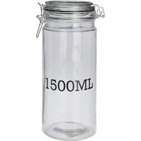 GLASBEHÄLTER mit Deckel 1500 ml - Transparent, Glas (10/25/10cm)