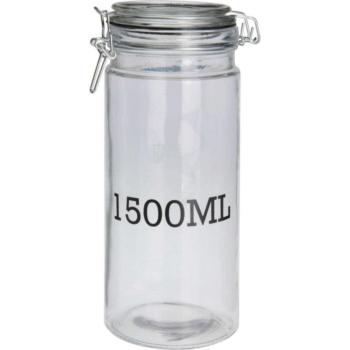 GLASBEHÄLTER mit Deckel 1500 ml - Transparent, Glas (10/25/10cm)
