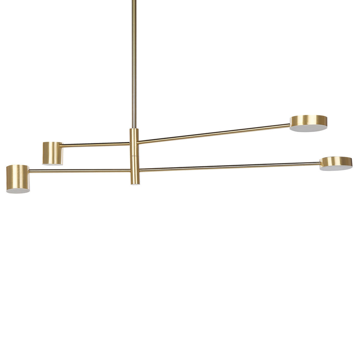 HÄNGELAMPE Bandon 30/104/73 cm - Goldfarben, Metall (30/104/73cm) - Beliani