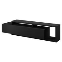LOWBOARD BOTTEGA 219x45x52 cm mit 2 Schubladen Schwarz - Schwarz, Holzwerkstoff (219/52/45cm) - MASSENO