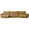 WOHNLANDSCHAFT mit Schlaffunktion Poss U gelb - Gelb, Textil (395/70/153cm) - Beautysofa