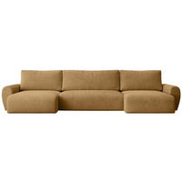 WOHNLANDSCHAFT mit Schlaffunktion Poss U gelb - Gelb, Textil (395/70/153cm) - Beautysofa