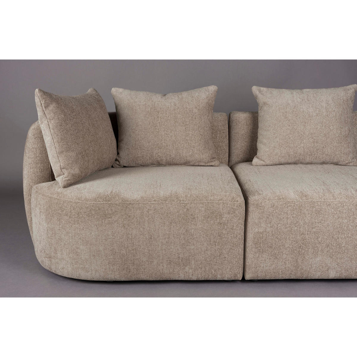 SOFA 4,5-SITZER Rocca Cappuccino/ Beige - Beige/Braun, Textil (250/83/92cm) - Dutchbone