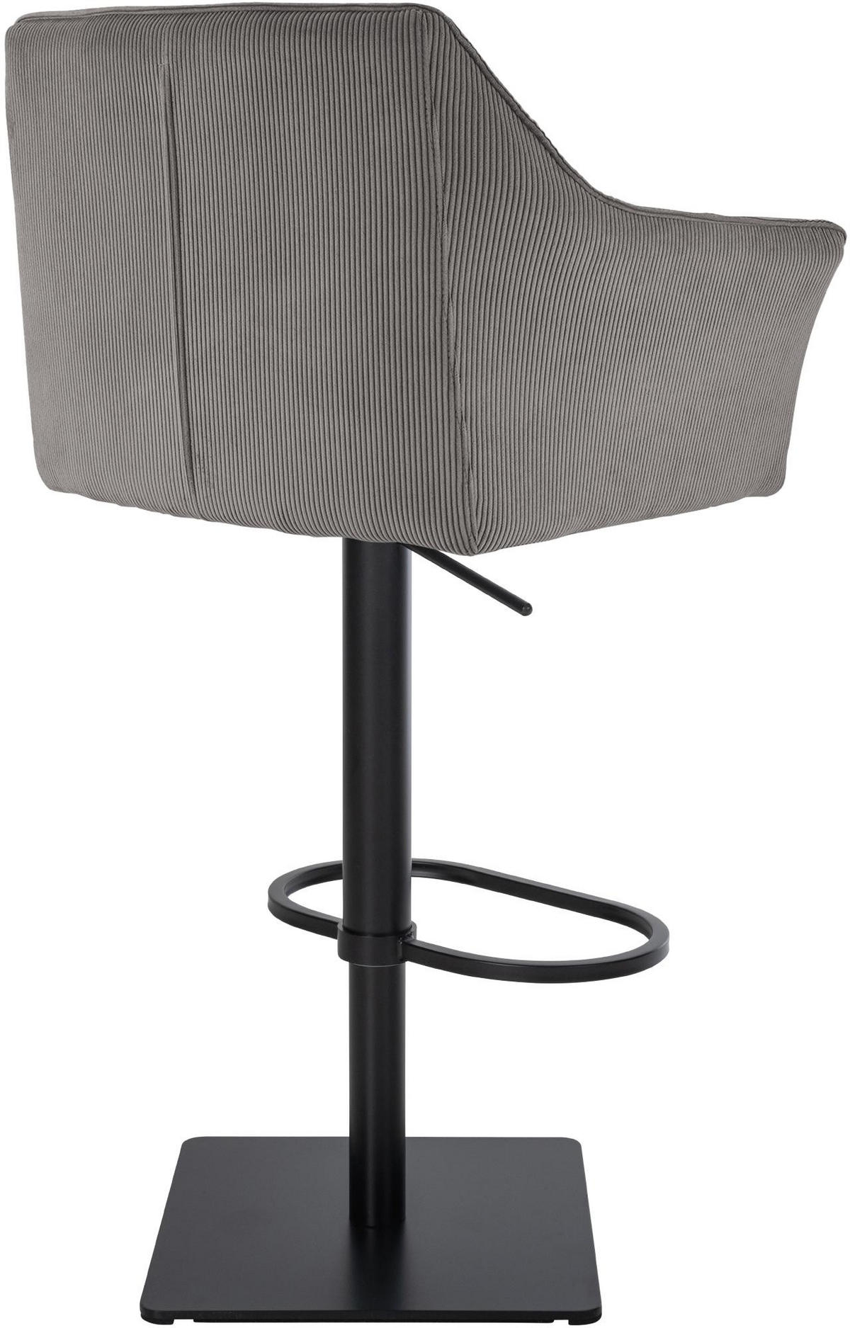 BARHOCKER Cord Taupe - Taupe/Schwarz, Textil/Metall (64/88/45cm) - CLP