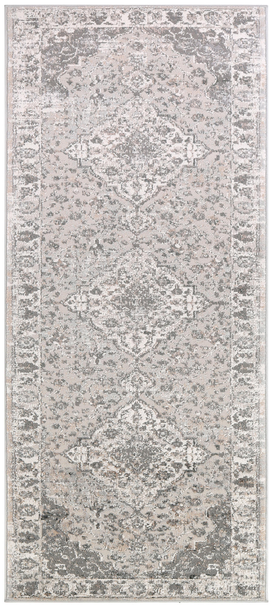 TEPPICHLÄUFER VALLEY hellgrau vintage 70/400 cm - Hellgrau, Textil (70/400cm) - Tapiso