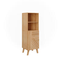 MIDISCHRANK Lucie Bambus 40 x 124 cm - Grün, Holzwerkstoff (40/124/36cm) - Vicco