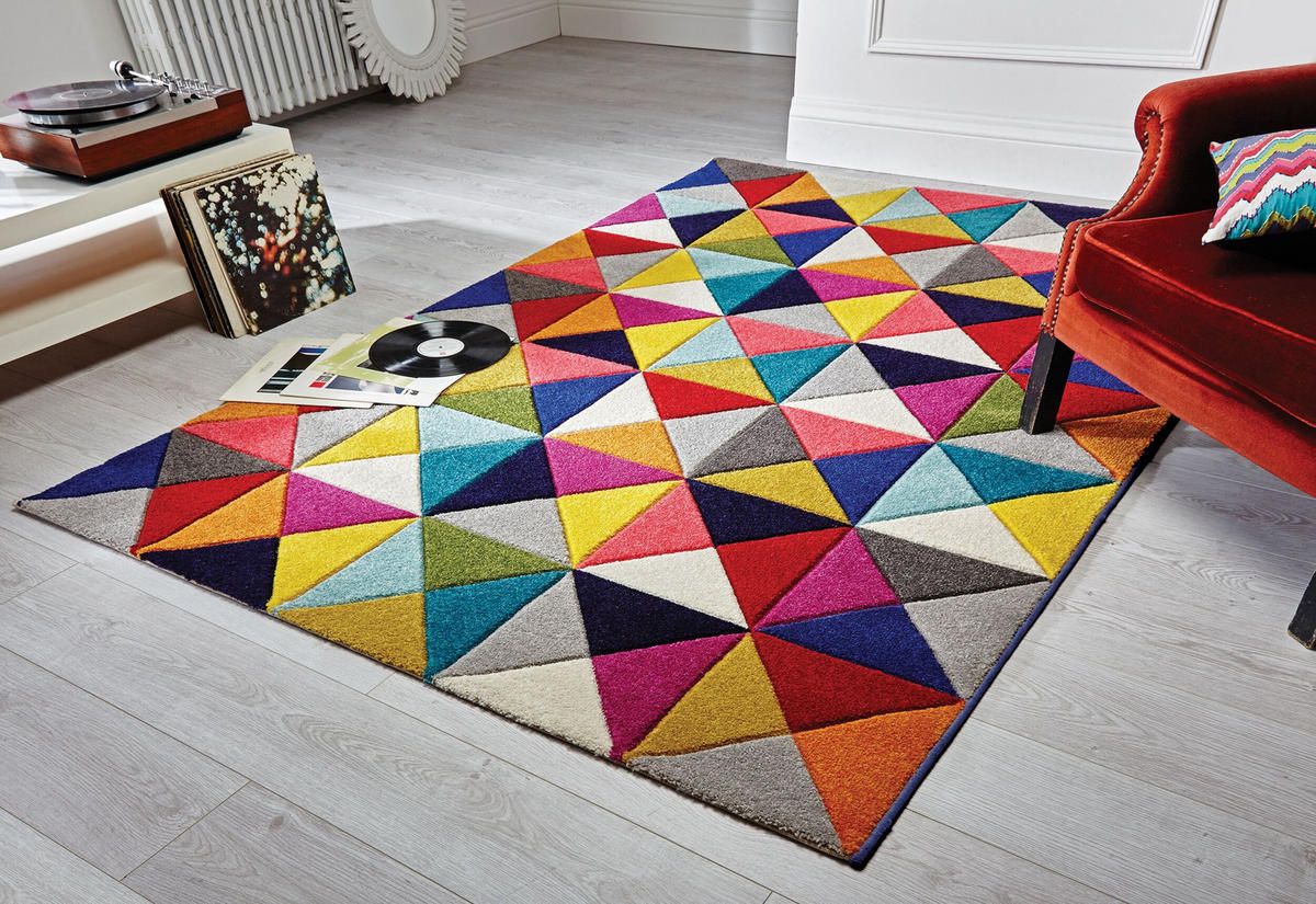 TEPPICH Bunt-Geometrisch-Design, designerstark MEON BEN, Multi 160x230 cm - Multicolor, Textil (160/230cm) - KADIMA DESIGN