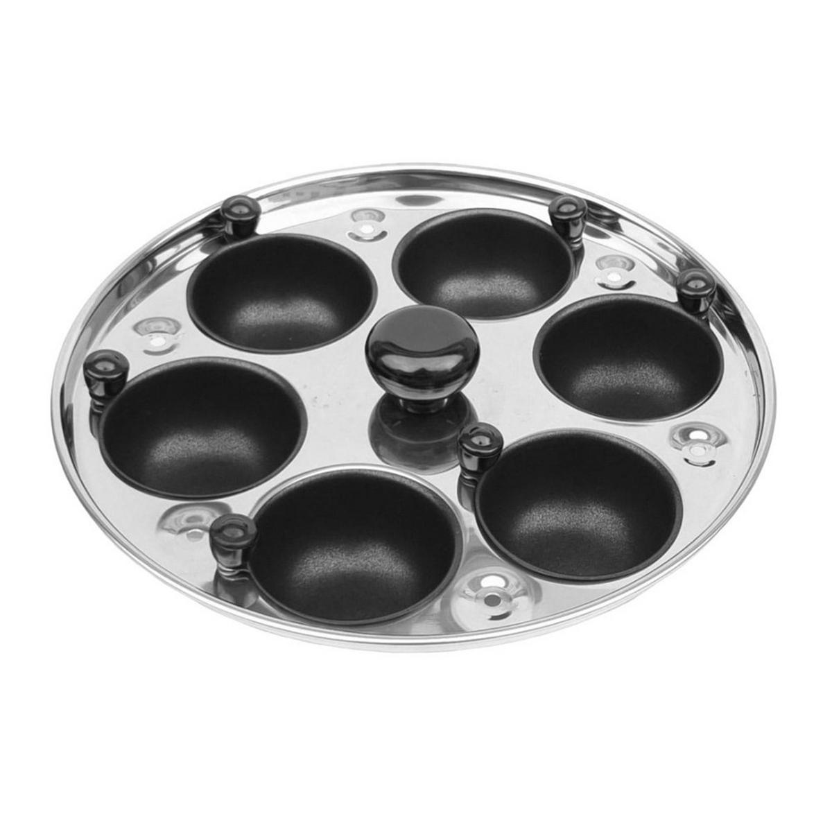 EIERPFANNE Silber 24/24/6 cm KB7607 - Silberfarben, Metall (24cm) - Klausberg 