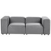 2-SITZER-SOFA Samtstoff grau Falsterbo - Grau, Textil (204/70/105cm) - Beliani