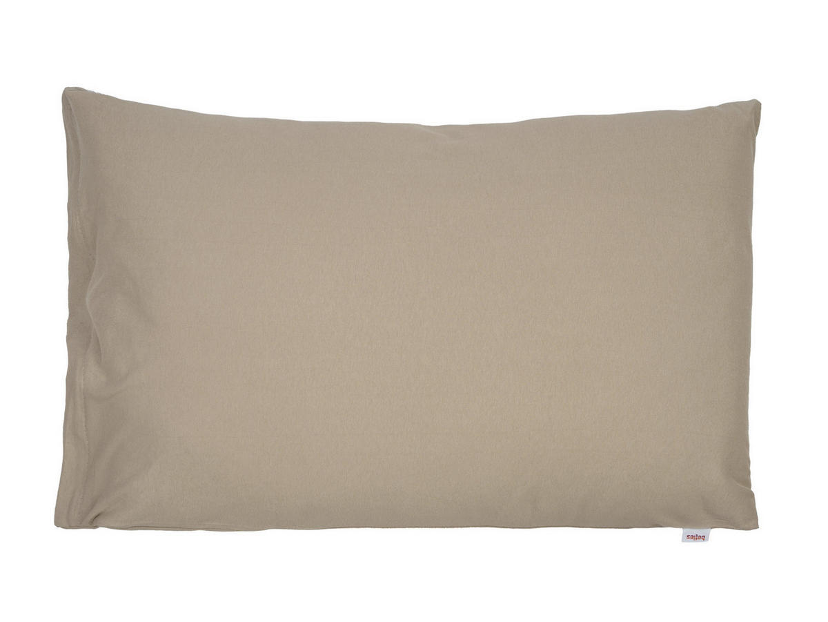 KISSENHÜLLE BasicSoft plaza-taupe 100% Baumwoll-Jersey 40/60 cm - Taupe, Textil (40/60cm) - beties Heimtextil