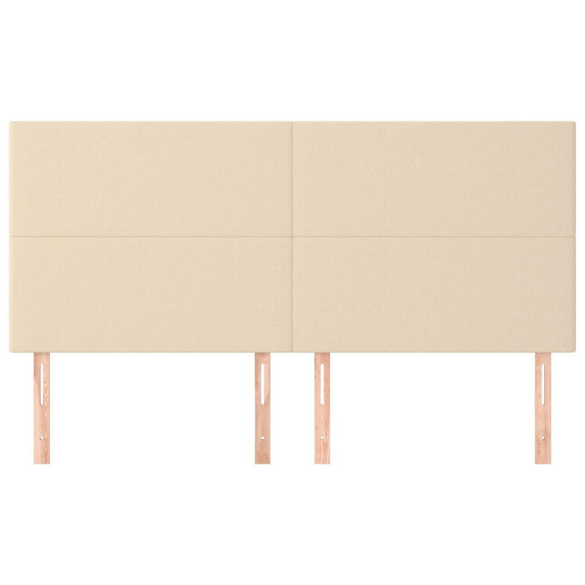 KOPFTEIL Creme 200/5/118/128 Cm Stoff - Creme, Textil (5/128/200cm) - vidaXL