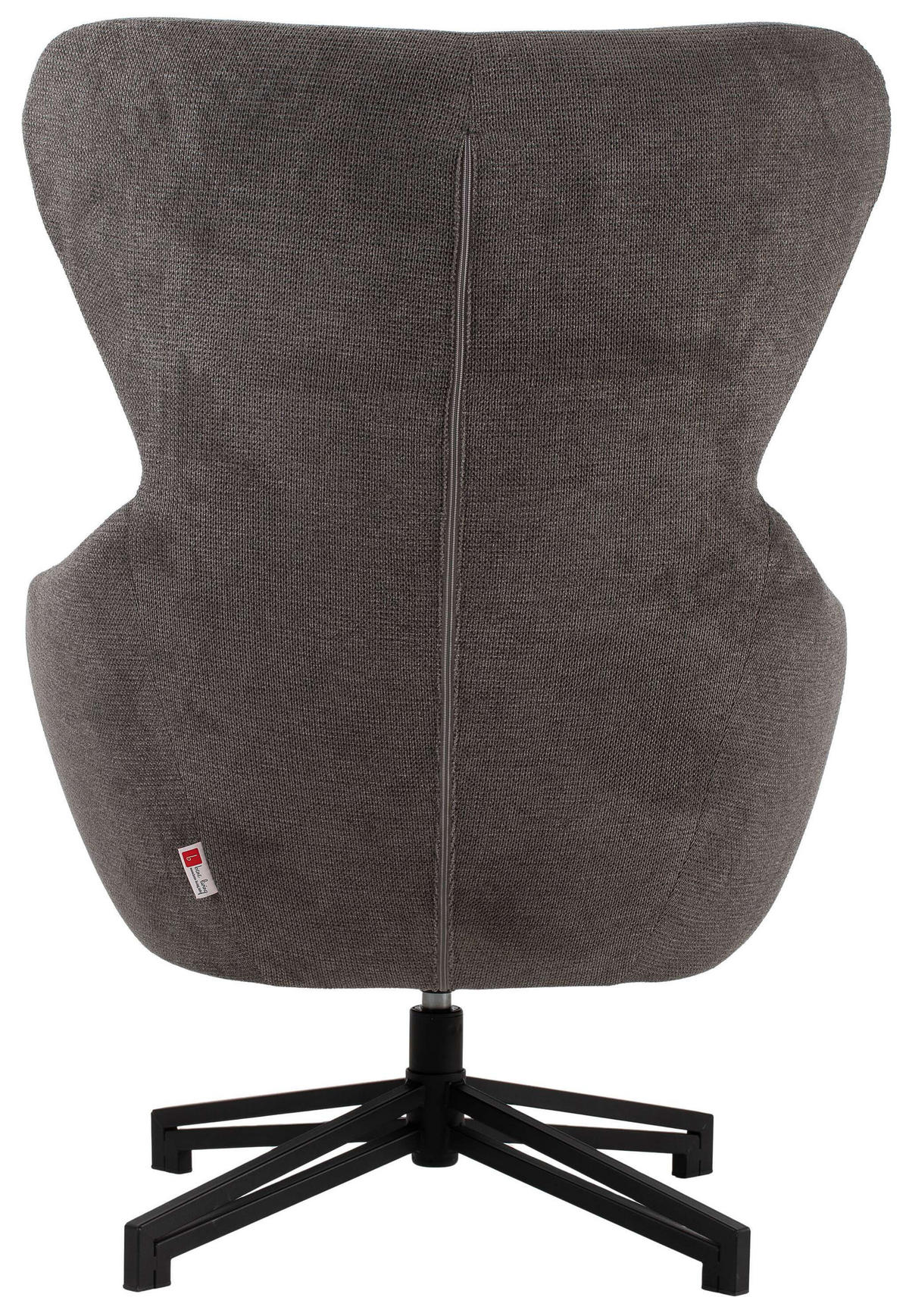 OHRENSESSEL Marconia dunkelgrau drehbar - Dunkelgrau/Schwarz, Textil/Metall (75/109/80cm) - Mr. Deko