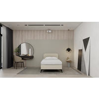 POLSTERBETT Mavilo 100 x 200 cm mit Bettkasten und Lattenrost, Taschenfederkernmatratze mit Kokos 20cm - beige - Beige, Holz (100/200cm) - Homesy