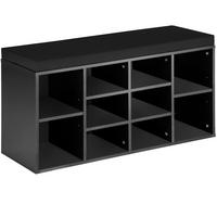 SCHUHSCHRANK Max,103,5 x 48 x 30 cm,schwarz - Schwarz, Holz (30/48/103.5cm) - tectake
