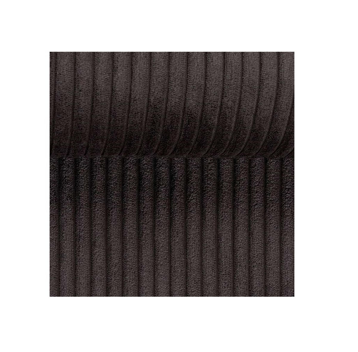 ECKSOFA Nova Dunkelbraun Cord, Ottomane rechts - Dunkelbraun/Schwarz, Holz/Kunststoff (262/176cm) - S-Style Möbel
