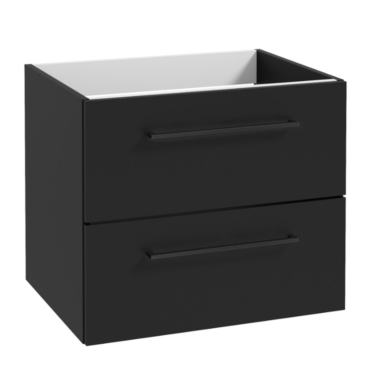 WASCHTISCHKOMBI 60cm mit Waschbecken schwarz - Schwarz, Holzwerkstoff (60/50/45cm) - Stamar