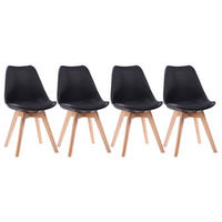 STÜHLE Nora Schwarz 4er-Set - Schwarz, Kunststoff (49/81/52cm) - Happy Garden