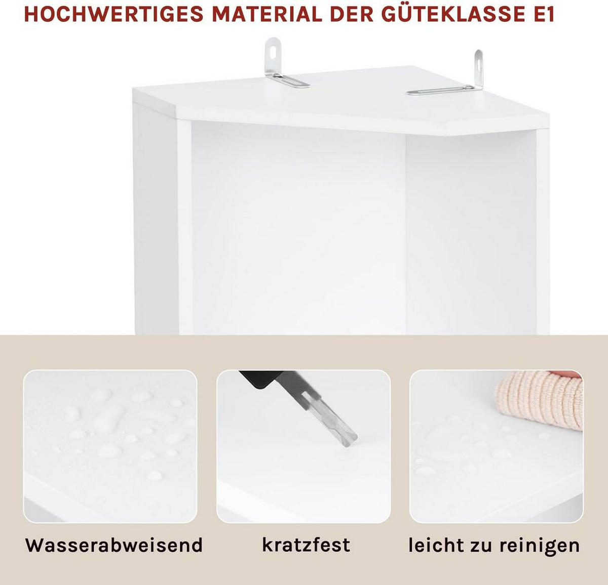 REGALE Bücherregal mit 5 offenen Fächern, Weiß - Weiß, Holzwerkstoff (25/147/25cm) - Woltu