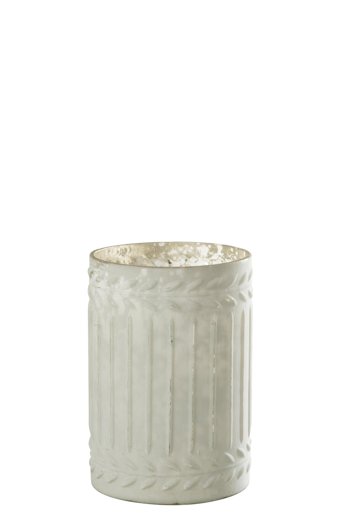 KERZENHALTER EZY– Glas – Weiß – Groß - Weiß, Glas (13/18/13cm) - J-Line