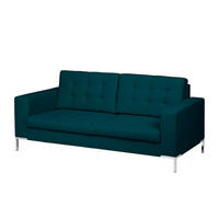 2-SITZER SOFA - Webstoff - Petrol, Textil (179/80/88cm) - home24
