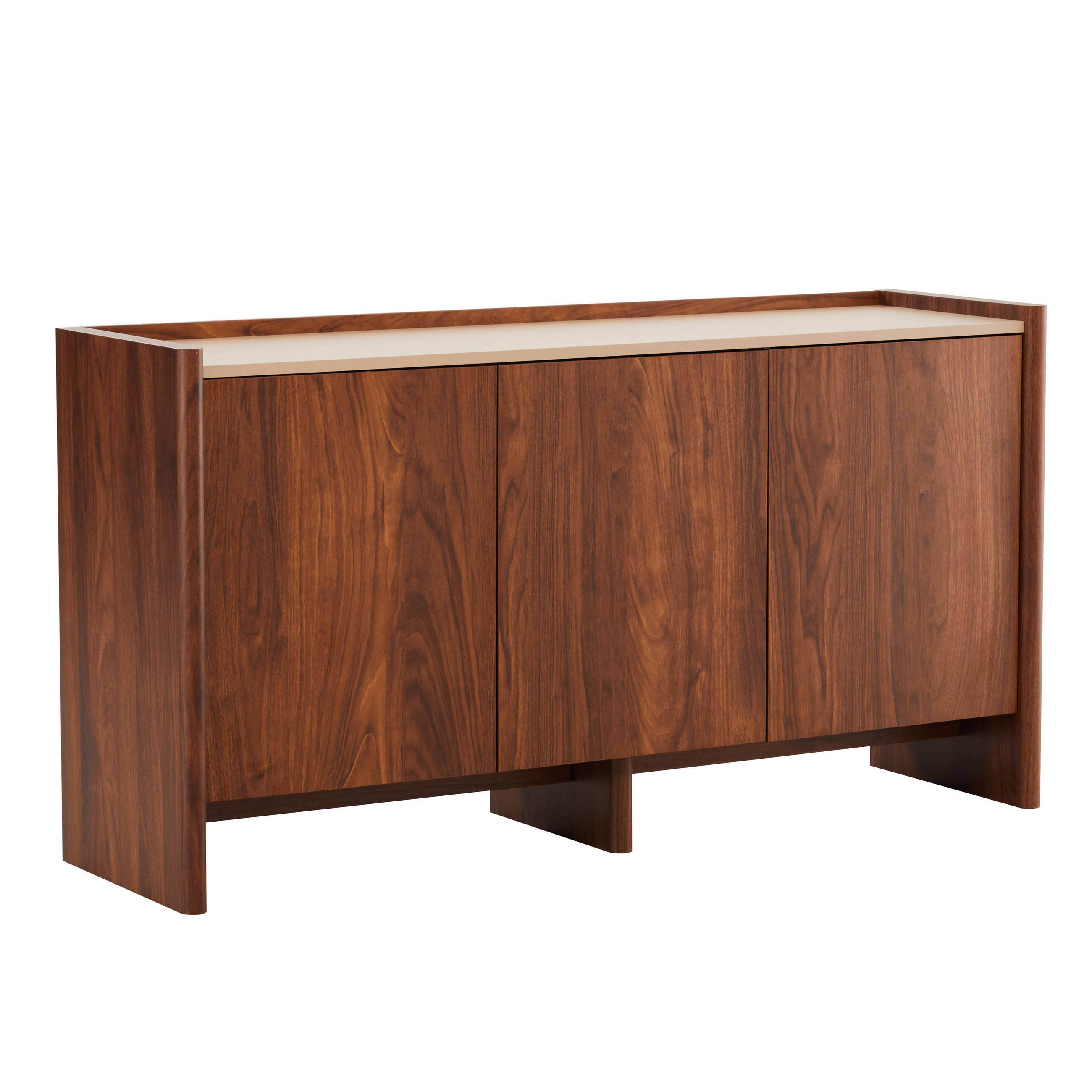 SIDEBOARD 140 cm, dunkles holz - Braun, Holz (40/75/140cm) - Oviala
