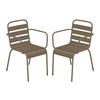 GARTENSESSEL stapelbar 2er-Set - Metall - Taupe - MIRMANDE von MYLIA - Braun, Metall (59/79/56cm) - Vente-Unique