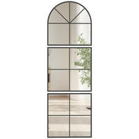 WANDSPIEGEL DE-08826 Schwarz - Schwarz, Glas (60/180/2cm) - ComfortXL