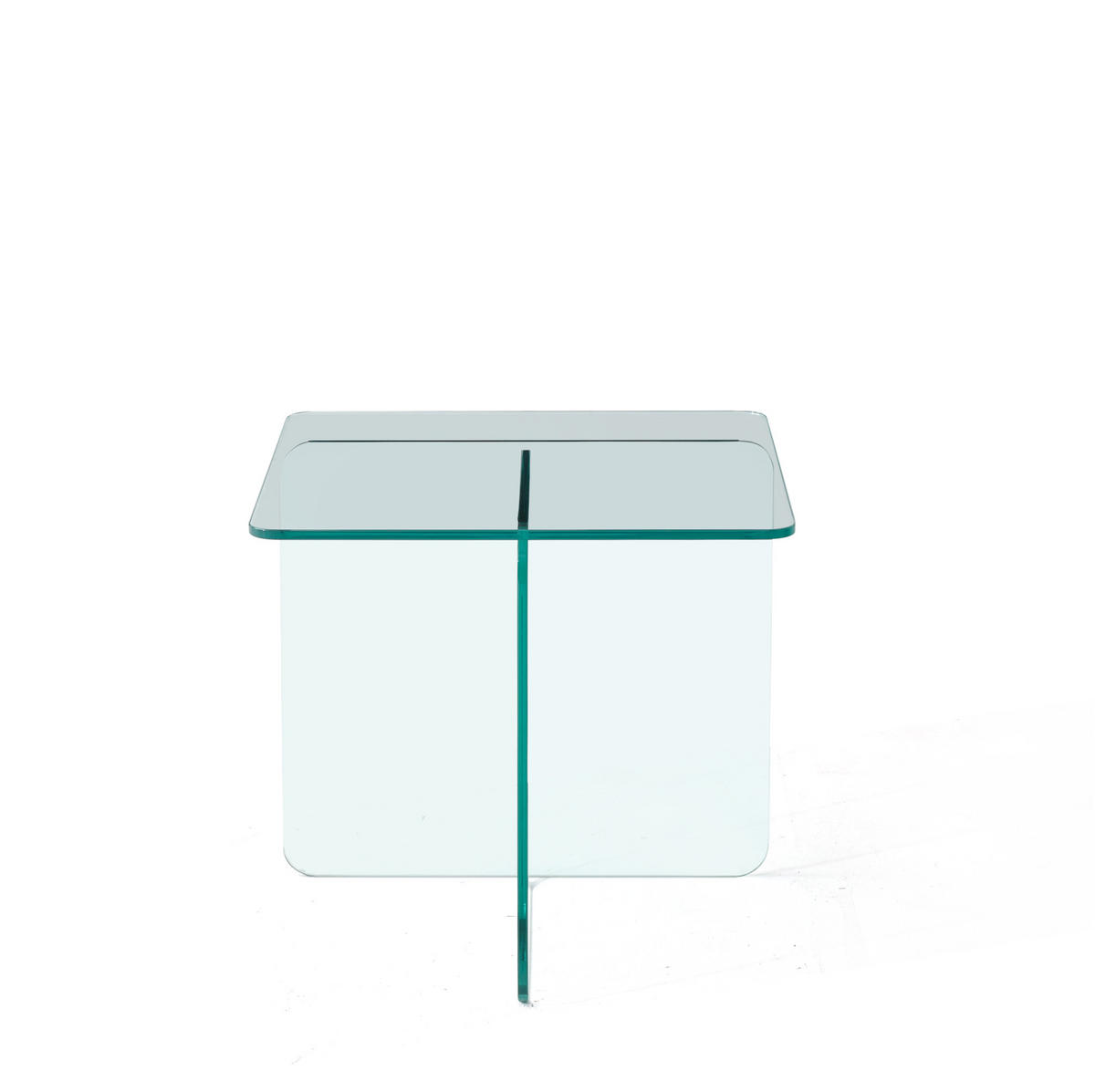 BEISTELLTISCH 45 x 45 x 51 cm Glas Clear - Klar, Glas (45/45/51cm) - Meubliv