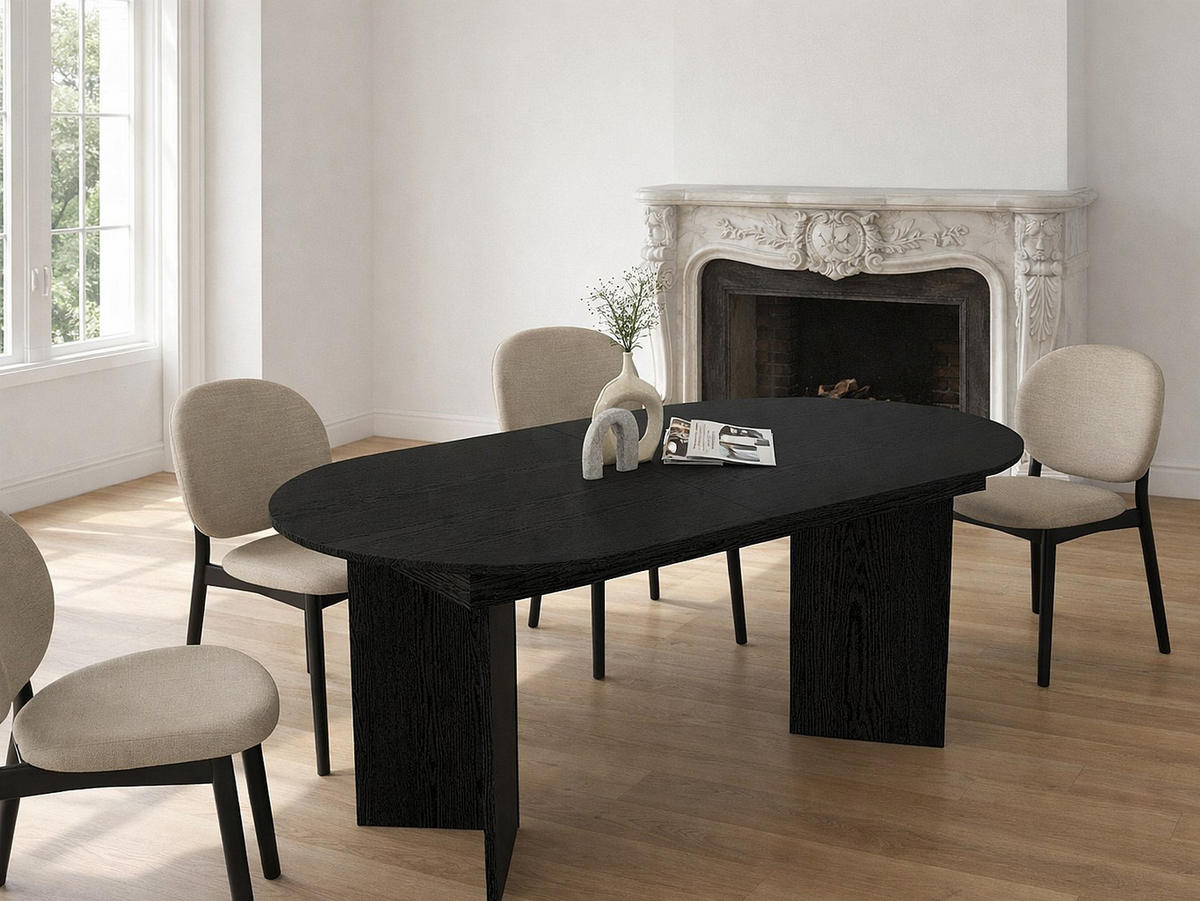 ESSTISCH - 6 Personen, 8 Personen, 10 Personen - Holz, Platte - Schwarz TOPANIA - Schwarz, Holz (89.4/260/78cm) - Vente-Unique
