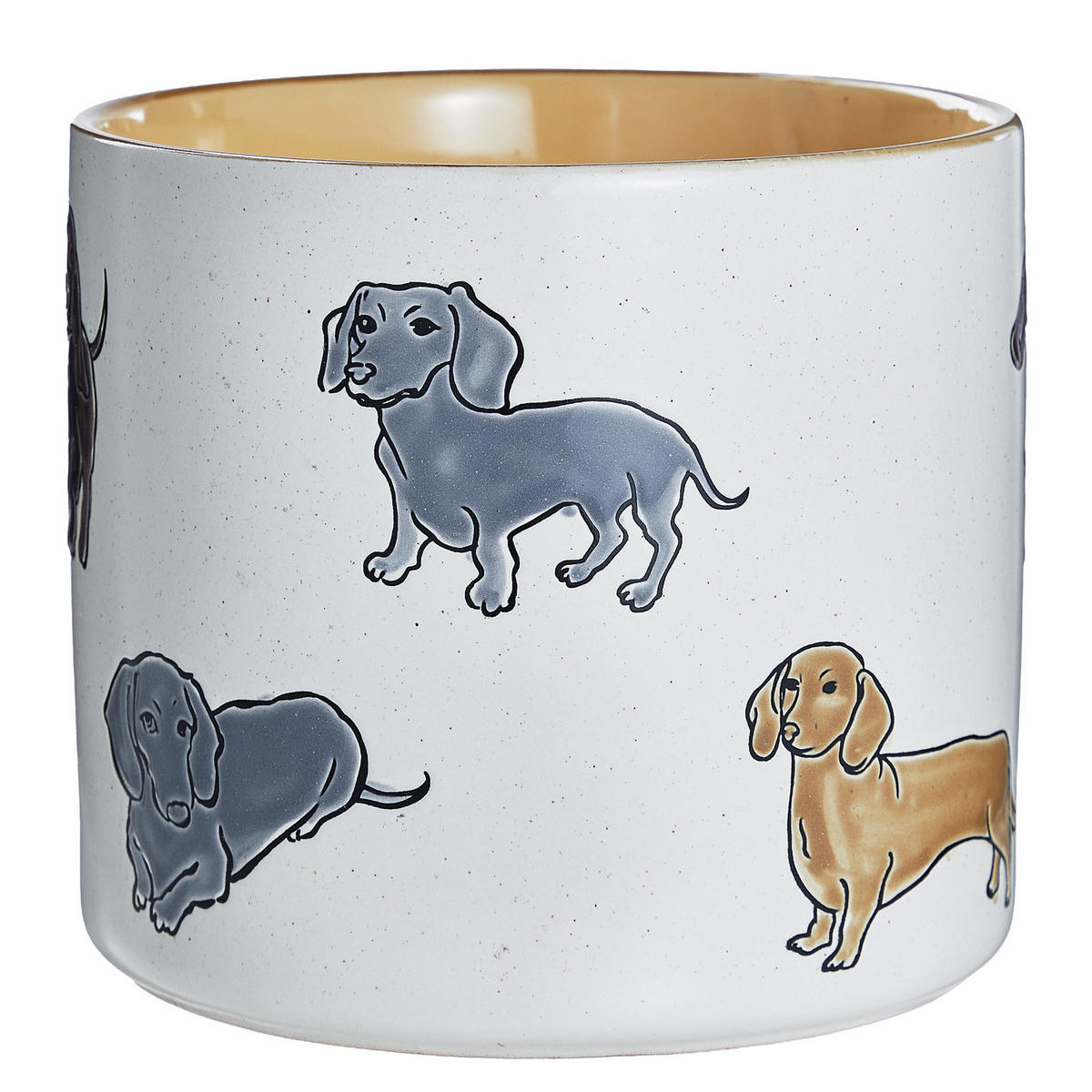 BLUMENTOPF Dog Lover Dackel - Beige, Keramik (18cm) - Butlers