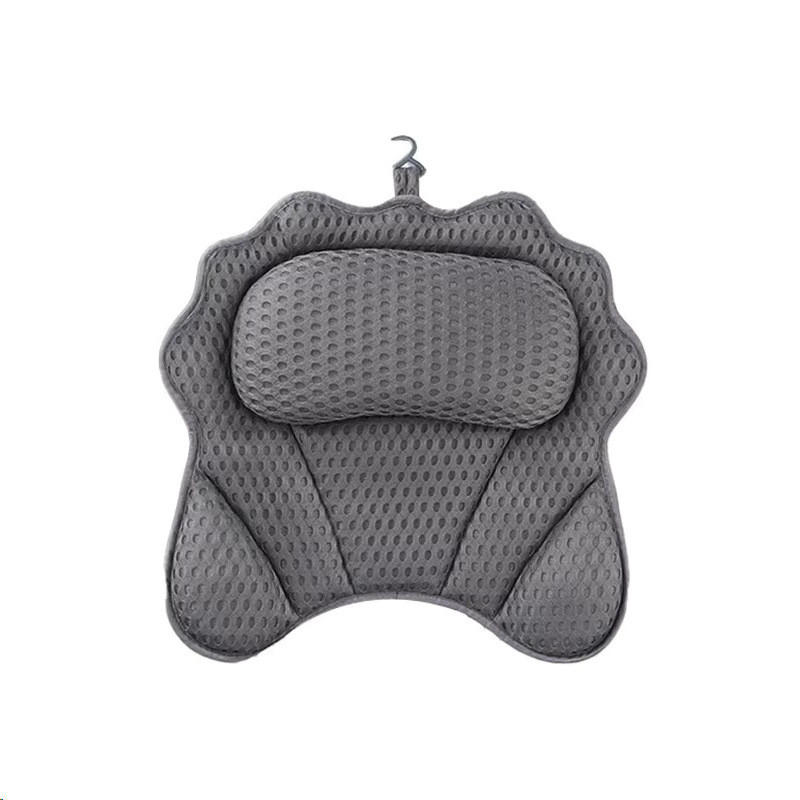 BADEKISSEN – 42 x 44 x 7 cm – Grau - Grau, Textil (42/21cm)