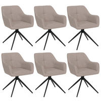 ESSZIMMERSTUHL Schwarz, Beige 6er-Set - Beige/Schwarz, Textil (53/80/59cm) - MCW