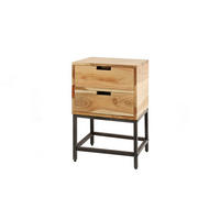 NACHTTISCH FATY Holz Akazie - Braun, Holz (40/60/30cm) - KAWOLA