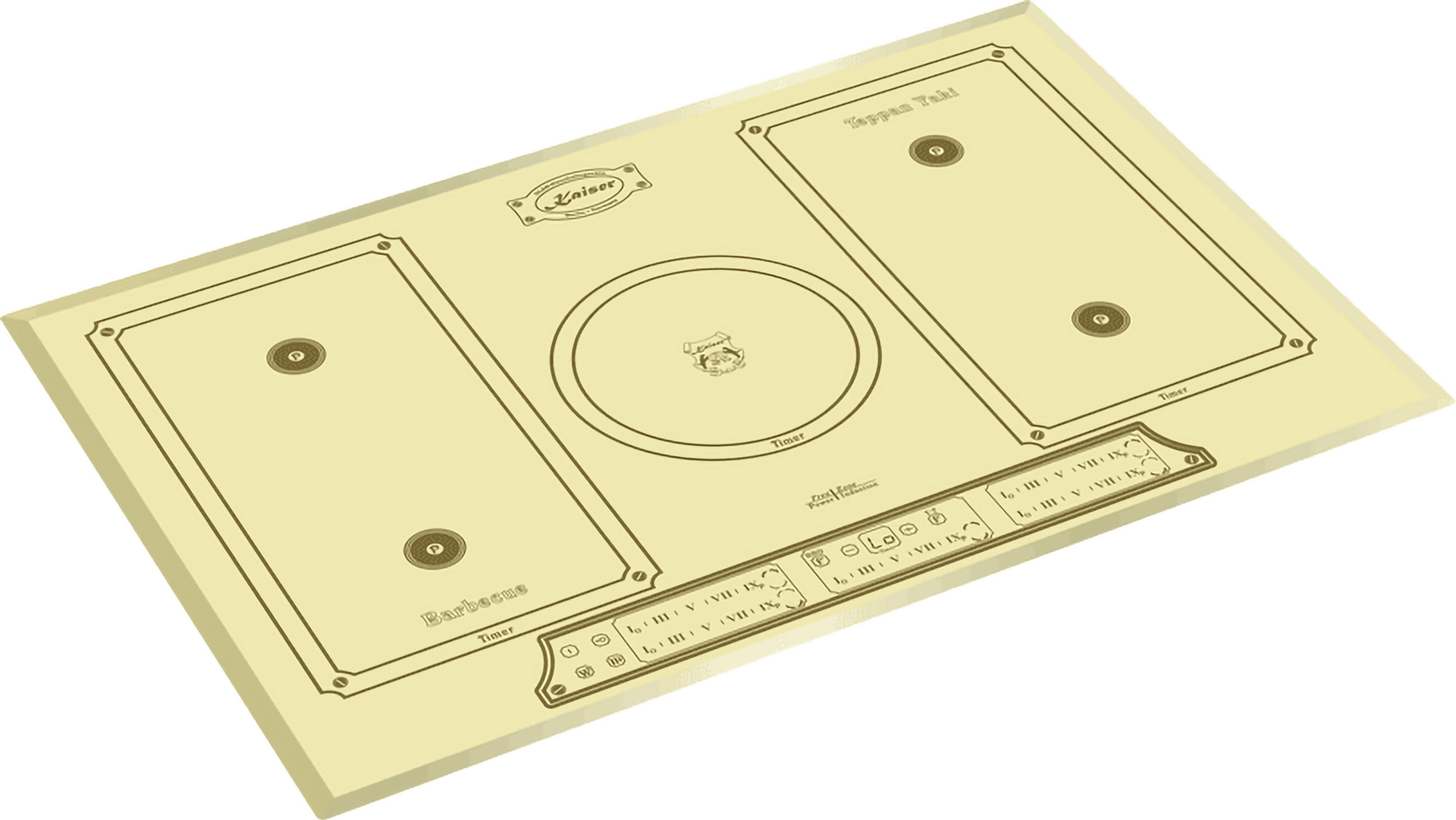 INDUKTIONS-KOCHFELD KCT 7797 FI ElfEm, 77cm - Creme, Glas/Keramik (77/5.5/52cm) - Kaiser Küchengeräte