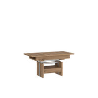 COUCHTISCH rechteckig ausziehbar höhenverstellbar Schubalde 110/64/56 cm - Eichefarben, Holzwerkstoff (65/110/56cm) - designimpex