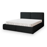POLSTERBETT FELURO 140x200 cm mit Bettkästen - Schwarz - Schwarz, Holz (140/200cm) - MASSENO