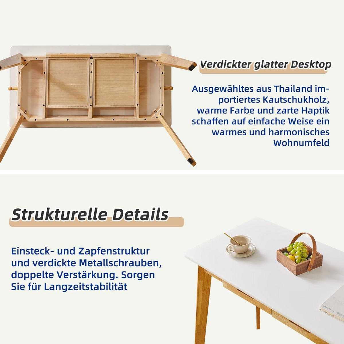 COMPUTERTISCH Holz Weiß mit Schublade und Hängestange 100 x 50 x 75 cm - Weiß, Holz (100/50/75cm)