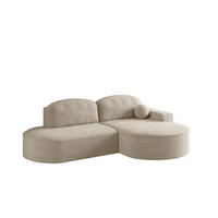 ECKSOFA Girona Mit Schlaffunktion - Beige, Holzwerkstoff/Textil (278/179cm) - Fun Möbel
