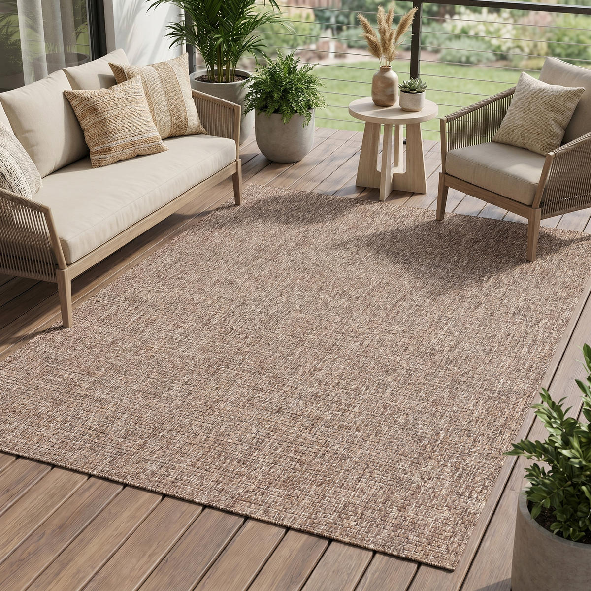 TEPPICH VERANO BRAUN 60/200 cm - Braun, Textil (60/200cm) - Tapiso