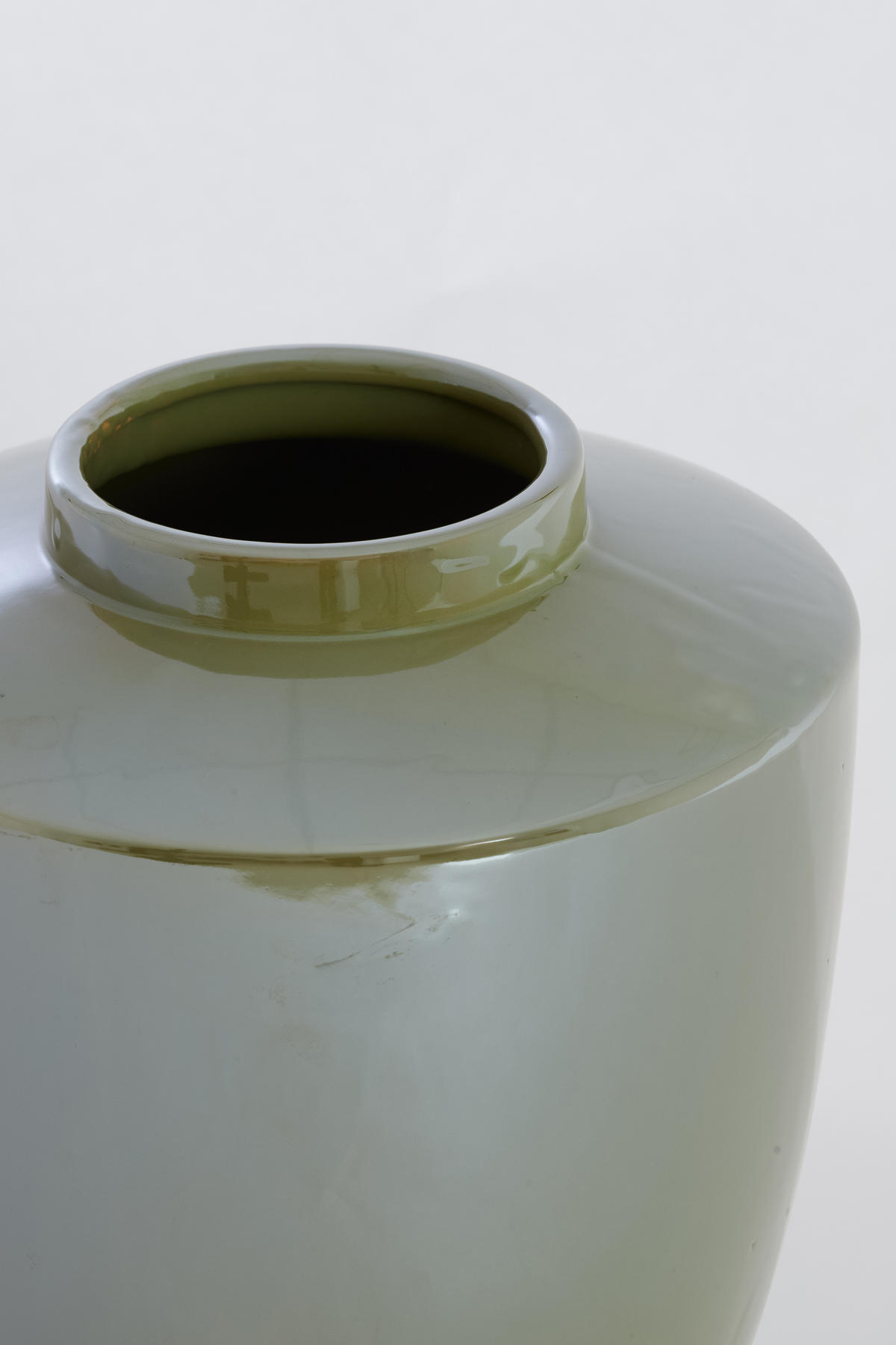 VAZE Talea Grün 32/32/40 cm - Grün, Keramik (40cm) - Light & Living