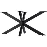 TISCHBEIN eckig 150/78/71 cm Metall schwarz - Schwarz, Metall (150/71/78cm) - CLP