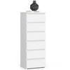 KOMMODE Weiß 40x35x109 cm - Weiß, Holzwerkstoff (40/109/35cm) - Akord