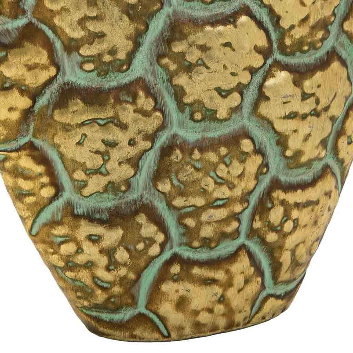 VASE aus Metall, golden, 29x10x35cm - Goldfarben, Metall (35cm) - Wanderlust