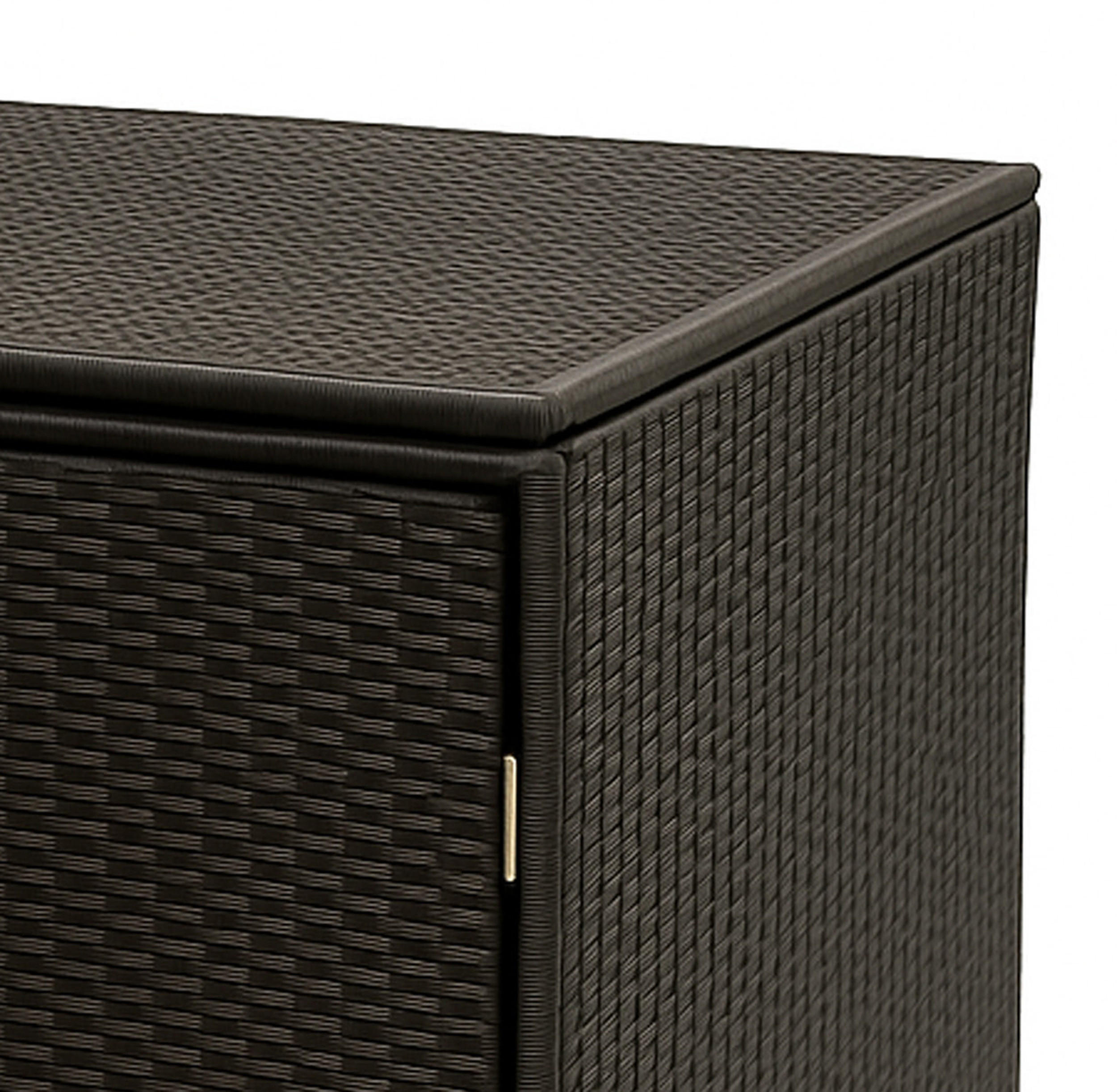 MÜLLTONNENBOX Belfast für 2 Tonnen bis 240L - Mülltonnenverkleidung aus Metall und Polyrattan mocca. BxTxH: 150x78x123 cm - Braun, Metall (150/123/78cm) - TPFGarden