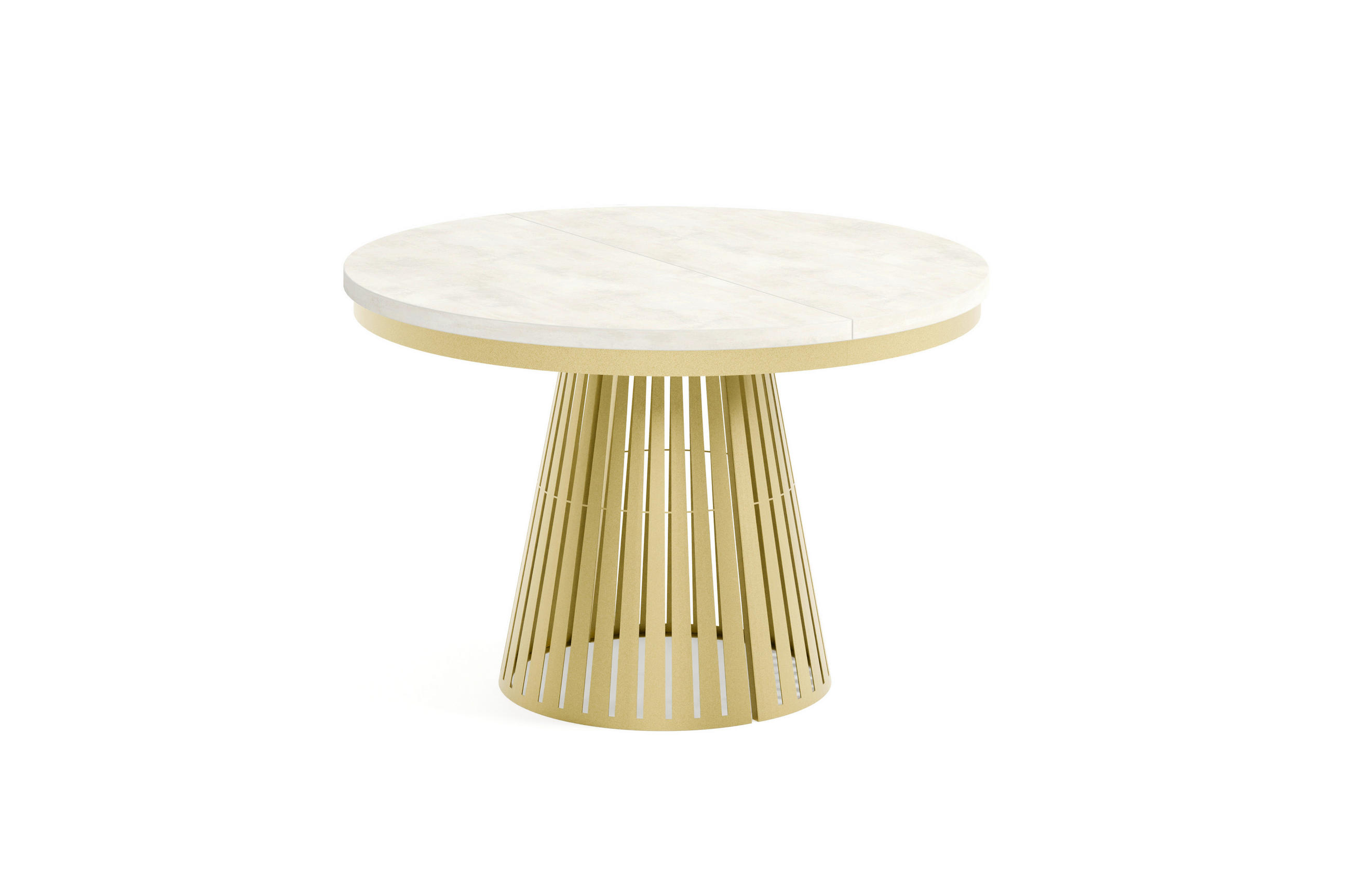 ESSTISCH Cone Bis - Kaschmir/Beige, Holzwerkstoff/Metall (120/120/76cm) - Meblini