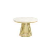 ESSTISCH Cone Bis - Kaschmir/Beige, Holzwerkstoff/Metall (120/120/76cm) - Meblini