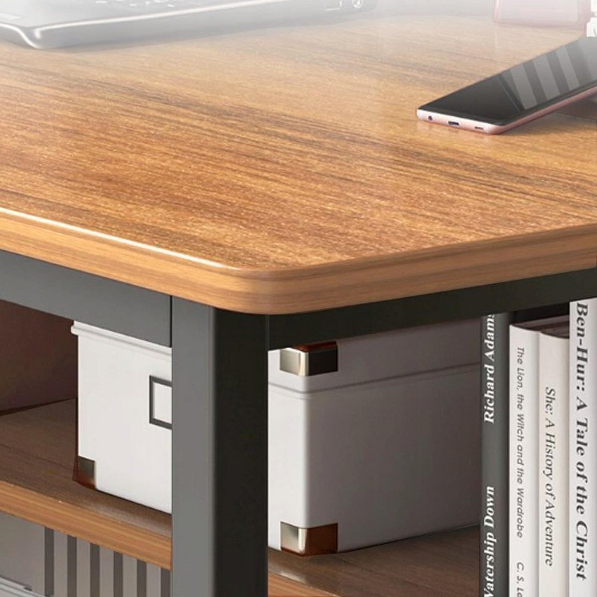 SCHREIBTISCH, braun 150x120x50cm - Braun, Holzwerkstoff (50/120/150cm)